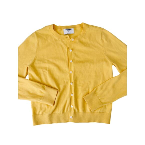 Old navy yellow button down cardigan - size medium - Picture 2 of 4